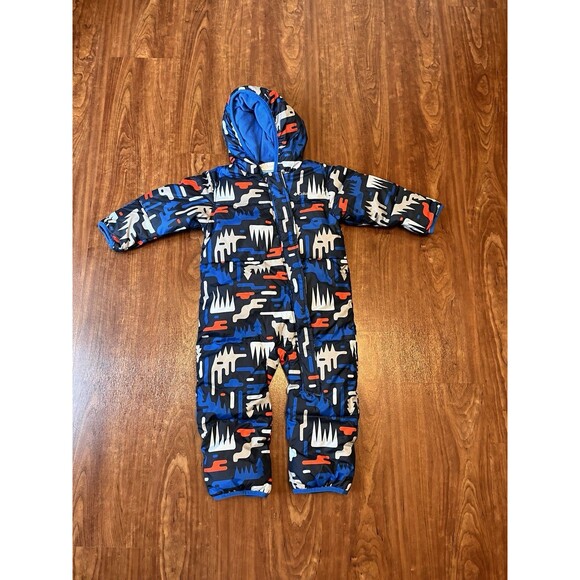 Columbia snuggly bunny bunting Toddler snowsuit 18-24 months Full Zip Geometric - Picture 1 of 7